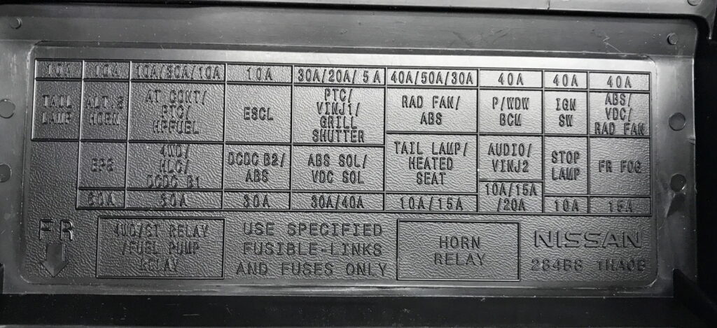 Схема с крышки блока