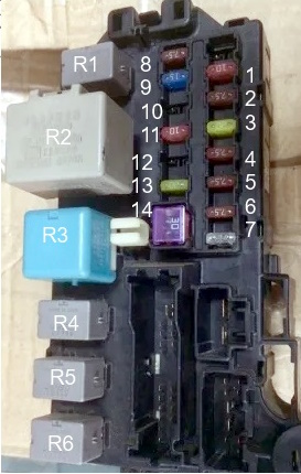 Схема блока в салоне