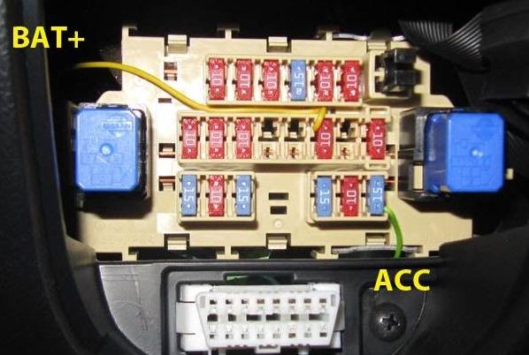 фото блока предохранителей в салоне е11