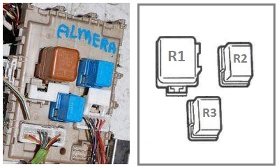 фото схема реле в салоне