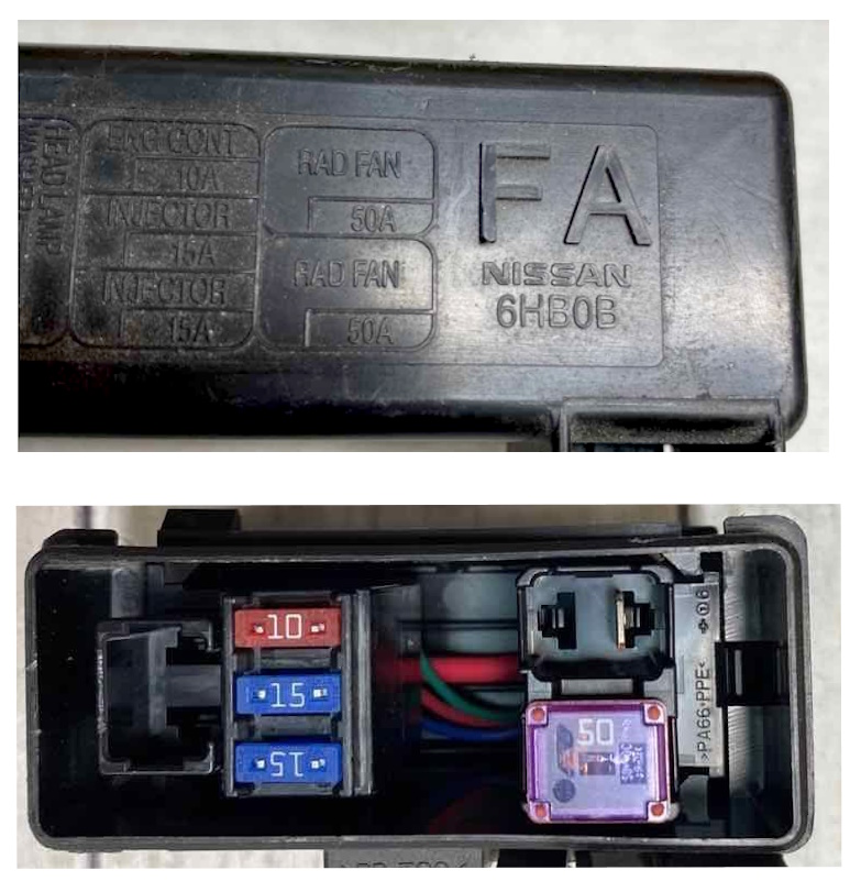 Диаграмма блока предохранителей №2 Infiniti Q50 Q60