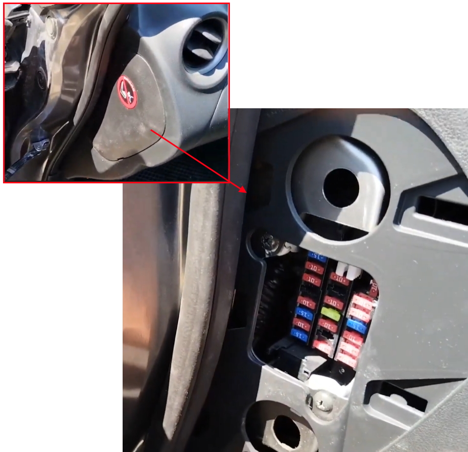 расположение блока в салоне нисан ноте