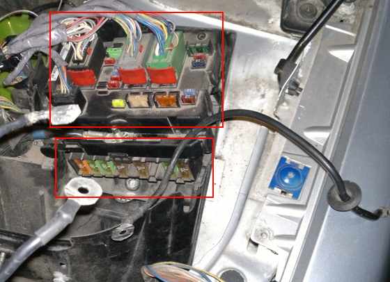 расположение предохранителей на блоке