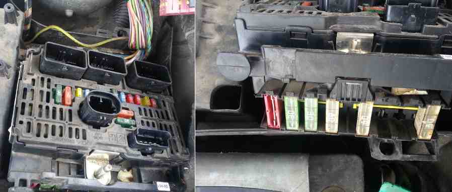 реальное фото блока с предохрантелями ситроен с5