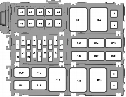 схема блока под капотом форд экоспорт