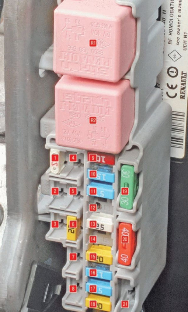 схема блока в салоне