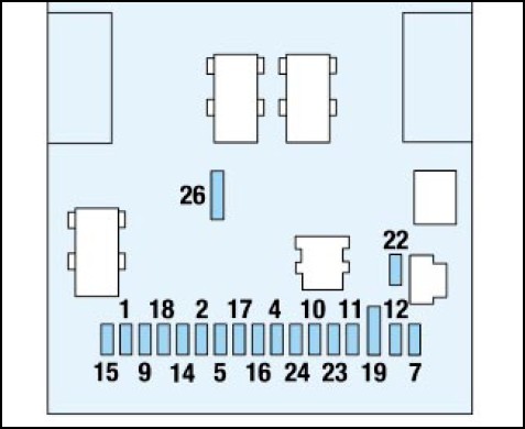 схема блока в салоне вариант 1
