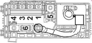 схема предохранителей на аккумуляторе