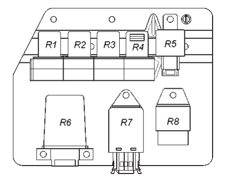 Схема реле в салоне вариант 2 УАЗ Хантер