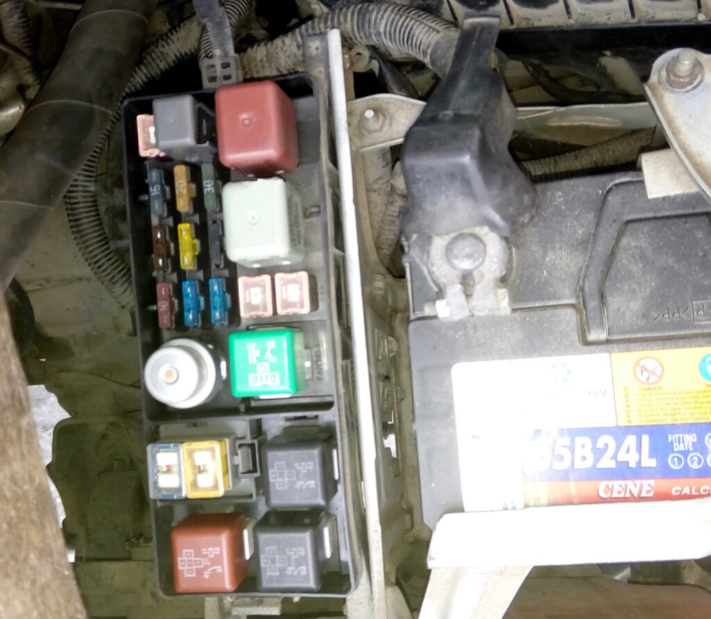 Расположение блока под капотом