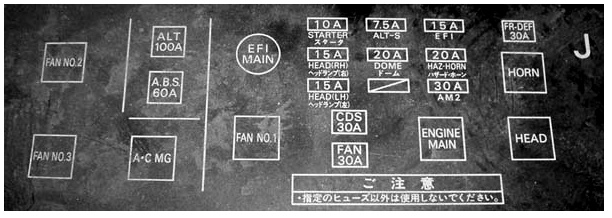 схема с крышки блока