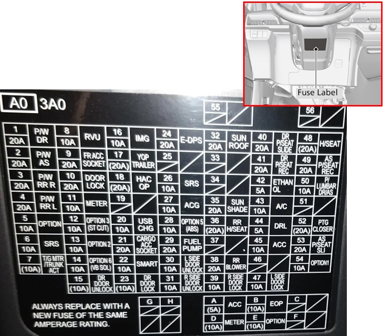 Схема с крышки блока