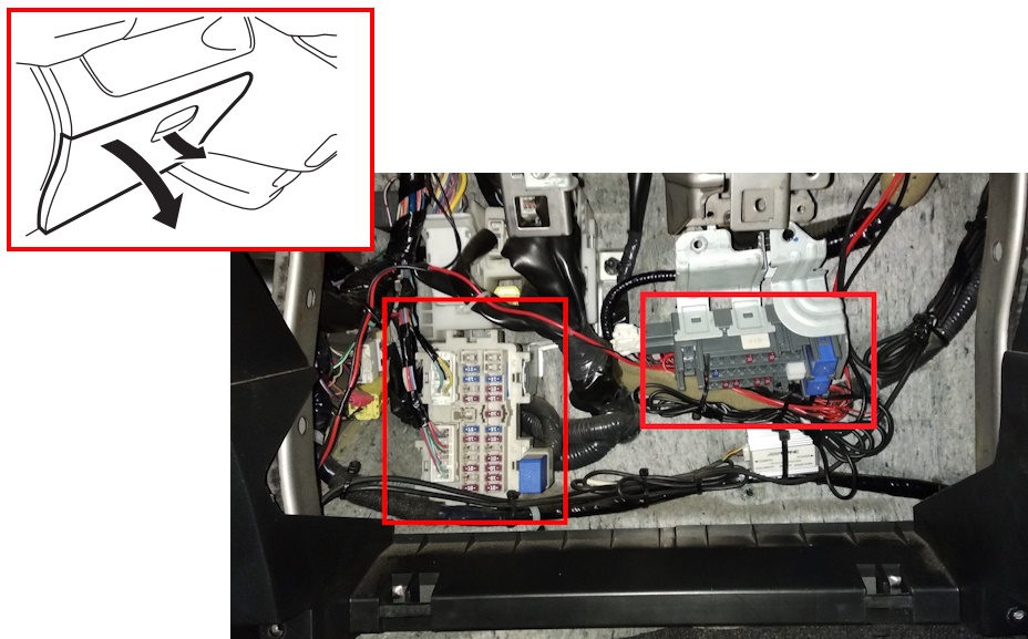 Расположение блоков в салоне Nissan Serena C26
