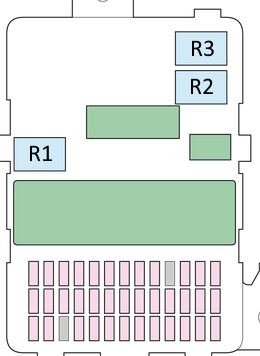 Схема реле в салоне