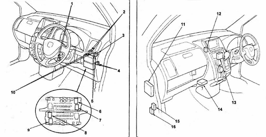 блоки в салоне