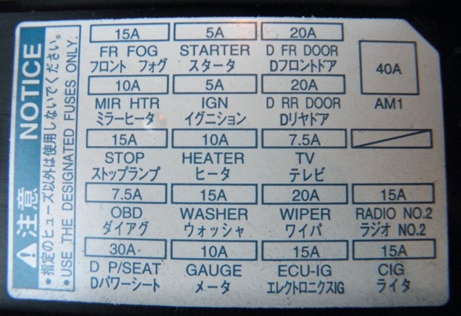 Пример схемы с крышки блоков