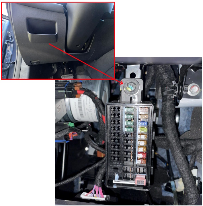 Расположение предохранителей в салоне BYD Seagull
